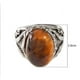 thumbnail image 2 of Anillo de plata de ley con ojo de tigre natural para hombre, talla 10 Sailing Electrónica, 2 of 5