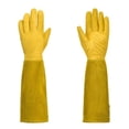 thumbnail image 2 of Insulated gardening gloves, insulated and breathable outdoor flower arranging and vegetable growing sheepskin gloves, non-slip long-sleeved work gloves, 2 of 2