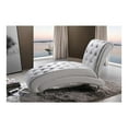 thumbnail image 3 of Baxton Studio Pease Contemporary White Faux Leather Upholstered Crystal Button Tufted Chaise Lounge, 3 of 5