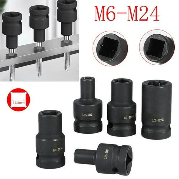 Tap Socket Double Square Head 1/2inch Driver For Pneumatic Wrench Tool Accessories And Parts Replacement M6-M24