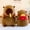 Brown (French Fries Backpack), variant on Capybara Plush,Cute Plushies Capybara Stuffed Animals,Capybara Plush Toys,Kawaii Plushie Stuffed Toy with Flower Plushies Gifts for Kids Adults Birthday Plushies,Brown 12