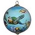thumbnail image 3 of Green Sea Turtles and Tropical Fish Collectible Hand Painted Glass Ornament with Gift Box, 3 of 4