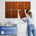 thumbnail image 5 of Farmhouse 8 Pack Art Acoustic Panels Sound Absorbing Grunge rusty orange brown metal steel stone texture panorama Decorative Soundproof Wall Panels Self Adhesive for Nursery Game Room Bedroom 48"x32", 5 of 7