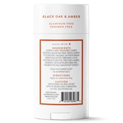 Native Deodorant, Aluminum Free, Black Oak & Amber, for Women and Men, 2.65 oz