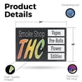 thumbnail image 2 of Smoke Shop THC Vinyl Decal 18 Inch x 24 Inch Weatherproof Heavy-Duty Adhesive Backing | Alternative Wellness, Herbal Products, Retail Promotions | Made in USA, 2 of 6