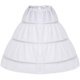 thumbnail image 1 of Niños Niñas blanco 3 enagua de aros crinolina boda dama de honor vestido de flores, 1 of 5
