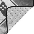 thumbnail image 3 of DouZhe Tapis de Zone Motif Panneau Gris Antidérapant Lavable en Machine, Style Jeux Vidéo, 63x48 Pouces, 3 of 6