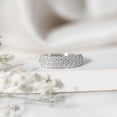 thumbnail image 4 of Rosec Jewels Natural Diamond Wedding Band for Women - Wide Band Ring - HI-SI Quality - With Jewelry Box, 14K White Gold, US 7.00, 4 of 8
