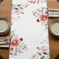 thumbnail image 5 of Table Runners 90 Inches Long Dress Scarves, Pink Valentine's Day Farmhouse Coffee/Dining/Kitchen Table Runner for Living Room, Romantic Roses Spring Floral 13x90 Inch, 5 of 9