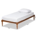 thumbnail image 7 of Iseline Walnut Brown Finished Wood Twin Size Platform Bed Frame, 7 of 7