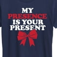 thumbnail image 3 of Instant Message - My Presence Is Your Present Christmas - Women's Short Sleeve Graphic T-Shirt, 3 of 6