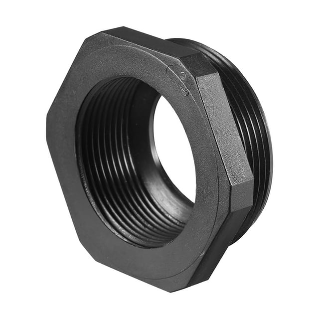 Conectores de nylon con casquillos reductores roscados M40 macho a M32 hembra en color negro