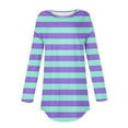 thumbnail image 4 of KIHOUT Tops, Women Tunic Tops for Leggings Striped Print Shirt Casual Long Sleeve Round Neck Loose Tunics Blouse, 4 of 4