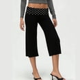 thumbnail image 5 of Women Fold Over Gaucho Pant Wide Leg Low Rise Flowy Capri Yoga Lounge Cropped Flare Bottoms Light Gray M, 5 of 8