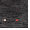 thumbnail image 3 of Rugsotic Carpets Handmade Rugs Hand Knotted Loom Rectangle 3'x5' Charcoal Wool for Indoor Use, 3 of 5