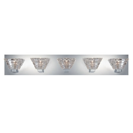 

Eurofase Lighting 28033 Chrome Zilli 5 Light Bathroom Vanity Fixture