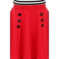 thumbnail image 3 of Big Girls' Skirt Set Dress Ottoman Striped Crop Top Flyer Skirts Easter Casual Girl Dress Red 14 (J20KS74), 3 of 3