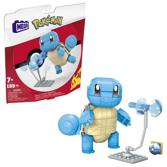 MEGA Pokémon Building Toy Kit Build & Show Squirtle (199 Pieces) for Kids