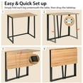 thumbnail image 6 of Costway Folding Computer Desk No Assembly Study Writing Table for Small Spaces Walnut, 6 of 11