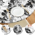 thumbnail image 4 of Pioneer Flower Floral Print Pattern Round Fitted Tablecloth with Elastic Edge,Dining Table Cover Waterproof,Outdoor Round Tablecloth for Camping,Dining,Indoor and Outdoor, 4 of 7