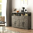 thumbnail image 2 of Vabches 51'' Large Sideboard Buffet Cabinet, Farmhouse Kitchen Buffet Cabinet with Charging Station, Storage Drawers and Adjustable Shelf, Wood Coffee Bar Cabinet for Living Room, 2 of 9