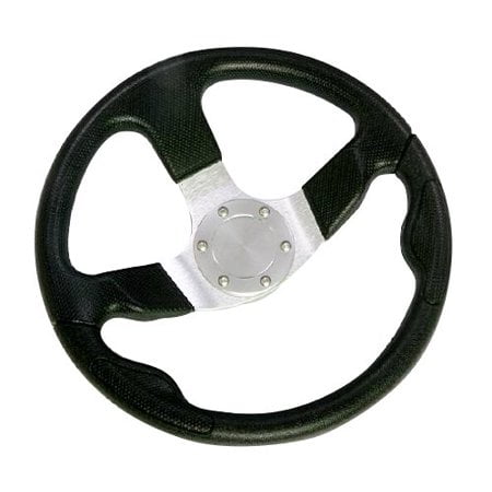 Woqi WH003 13-1/2 Inch Aluminum Alloy Three Spoke Marine Boat Steering Wheel