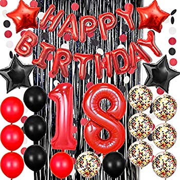 Cusco Interesseren thuis 18th Birthday Decorations 18th Birthday Party Balloons Happy Birthday Banner Red 18 Birthday Party Supplies - Walmart.com Cusco Interesseren thuis 18th Birthday Decorations 18th Birthday Party Balloons Happy Birthday Banner Red 18 Birthday Party Supplies - Walmart.com