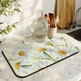 thumbnail image 3 of Daisy Floral Coffee Drying Mat Absorbent Diatom Mud, Heat Resistant, Perfectly Sized for Kitchen Counter Dish Drainer & Small Drying Rack Mat, 19.5x12in, 3 of 7