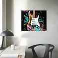 thumbnail image 4 of Nawypu  Music Room Decor Graffiti Wall Art Guitar Painting Music Wall Art Framed Canvas Artwork for Walls  (Black, Vertical), 4 of 5