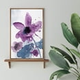 thumbnail image 2 of wall26 Framed Canvas Wall Art Large Purple and Blue Flowers Floral Plants Watercolor Abstract Contemporary Expressive for Living Room, Bedroom, Office - 16x24 inches, 2 of 4