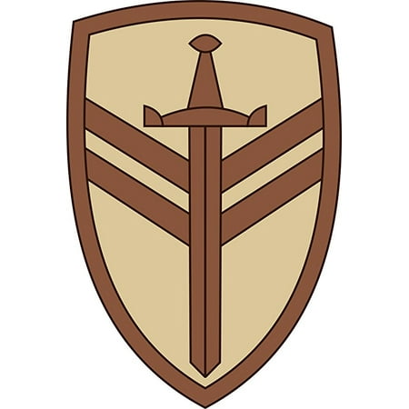 8 Inch Roof Support - 2nd Corps Support Command Desert Camo 8 Inch Decal