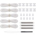 thumbnail image 1 of shiyou-RV Pleated Shade Repair Kit, Camper Van Window Shades Blind String Repair Replacement Kit for Trailer Pleated Shade, RV Blinds Maintenance Kit, Cords, Cord Retainers, Bushings, Springs (White), 1 of 4