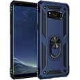 thumbnail image 5 of Samsung Galaxy S8 Case with HD Screen Protectors (NOT fit S8 Plus), FYBTO Military-Grade Metal Ring Holder Kickstand 15ft Drop Tested Shockproof Cover Case for Samsung Galaxy S8 (2017) Red, 5 of 5