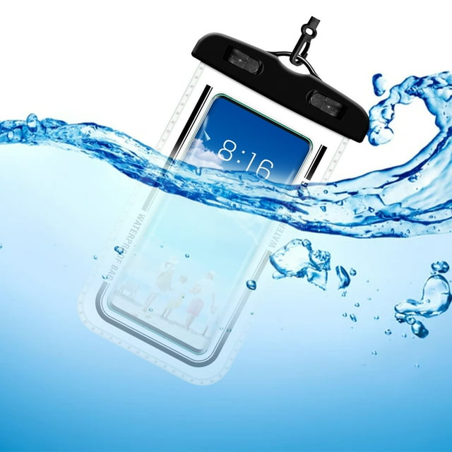 Submersible IPX8 Waterproof Phone Case with Arm Strap, Clear Dry Pouch for Snorkeling, Kayaking and Outdoor Activities, Compatible with 7.2 Inch Devices