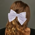 thumbnail image 2 of Unique Bargains 1 Pc Hair Barrettes Fashion Double Layer Bow Hair Clip Purple, 2 of 5
