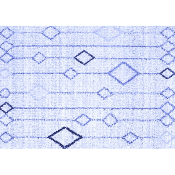 Ahgly Company Indoor Rectangle Solid Blue Modern Area Rugs, 2' x 3'