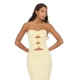 thumbnail image 4 of Forever 21 Women’s Bandage Style Maxi Dress with Seashell Hardware, Strapless Cutout Bodycon Long Dress for Parties, XS-XL, 4 of 6