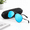 Grey Frame Blue Lens, variant on Black Frame Black Lens Polarized Aviator Sunglasses for Outdoor Activities
