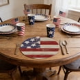 thumbnail image 4 of Independence Day Placemat | Patriotic Holiday Table Mat for Dining Decor | Washable Heat Resistant Polyester Placemat Set for 4th of July Party | Home Kitchen Table Protection, 4 of 6