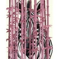 thumbnail image 3 of Fab Funky 12x14 Black Modern Framed Museum Art Print Titled - Pink Bamboo Zebra, 3 of 5