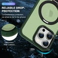 thumbnail image 3 of iPhone 12 Pro / iPhone 12 6.1" Rugged Case Magnetic, Compatible with Magsafe & Accessories Invisible Stand Heavy Duty Protective Shockproof Anti-Scratch Bumper Phone Case, Darkgreen, 3 of 6