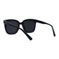 thumbnail image 2 of Womens Oversize Inset Lens Horn Rim Hipster Sunglasses All Black, 2 of 4