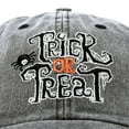 thumbnail image 2 of DALIX Trick or Treat Hat Womens Halloween Baseball Cap Washed in Black, 2 of 6