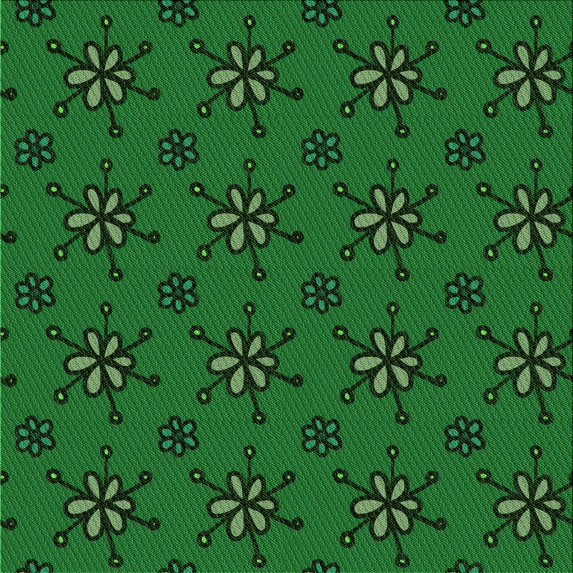 Ahgly Company Machine Washable Indoor Square Transitional Deep Emerald Green Area Rugs, 5' Square