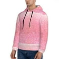 thumbnail image 3 of Honeii Sparkly Pink Glitter Pattern Mens Hoodies Men's Loose Sleeve Sweatshirt,Pullover Hooded Sweatshirt for Men,Essentials Hoodie-Medium, 3 of 7