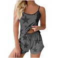 thumbnail image 1 of Sexy Pijama Conjunto para las Mujeres Gradiente Eslinga sin Mangas Tanque Empalme Pantalones Cortos Casual Pijamas Conjunto, Poliéster, 1 of 5