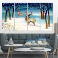 thumbnail image 1 of Amazing Winter Forest with Deer - Landscape Canvas Art Print, 1 of 3