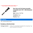 thumbnail image 2 of Rear Strut and Coil Spring Assembly - Compatible with 1999 - 2003 Mitsubishi Galant 2000 2001 2002, 2 of 2