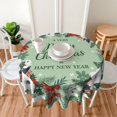 thumbnail image 6 of Christmas Snowflakes Tablecloth, Christmas Trees Table Cloth for Party Decoration, Round 60 Inch, Snowman Themed Tablecloths for Dinner Kitchen Party Picnic, 6 of 6