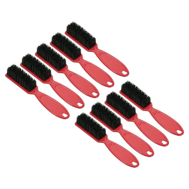 9 piezas de cepillos para cortadoras de cabello, cepillo de limpieza de cerdas de nylon de 5.5 pulgadas, herramienta de peinado de cabello roja